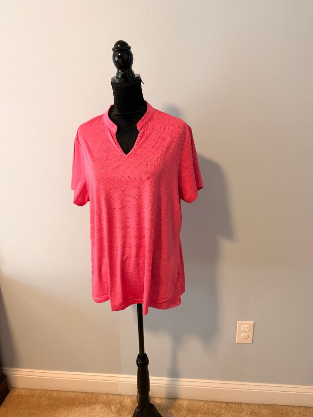 Coral Tennis Active Shirt- XL